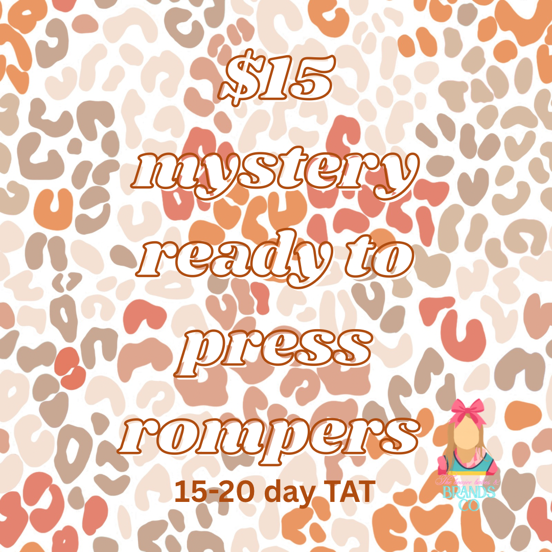 Mystery ready to press rompers